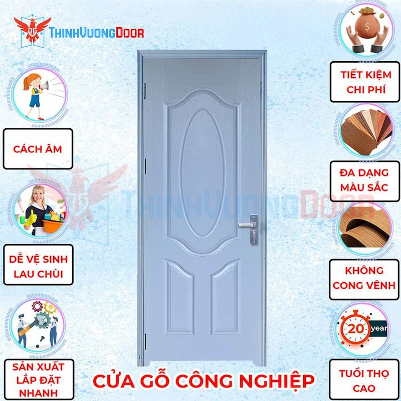 Cửa gỗ công nghiệp HDF 3A C5