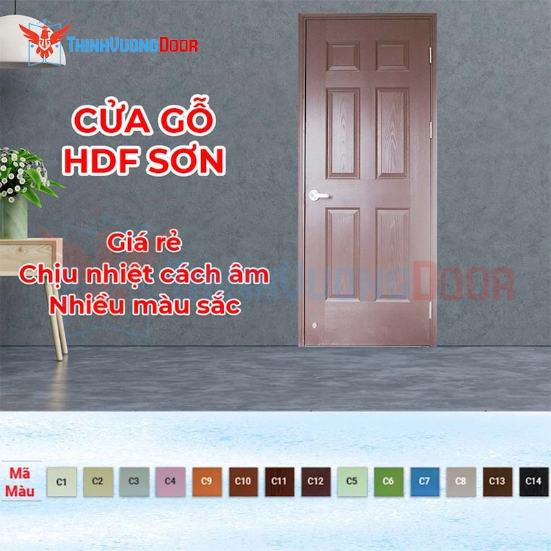 Cửa gỗ HDF 6A C10 Cửa gỗ HDF 6A C10
