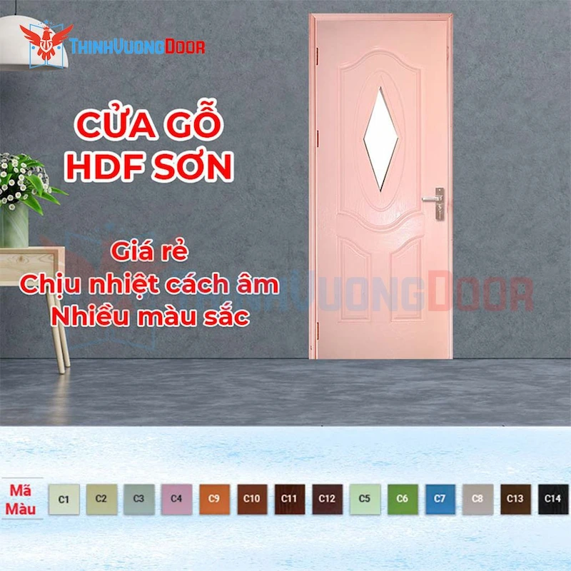Cửa Gỗ HDF 3AGL C4 Cửa Gỗ HDF 3AGL C4