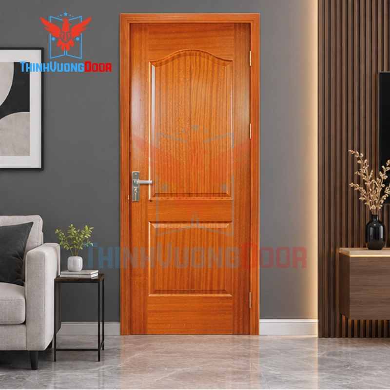 Giải mã cấu tạo: Tại sao cửa gỗ HDF Veneer 2A Sapele khắc phục được nhược điểm gỗ tự nhiên
