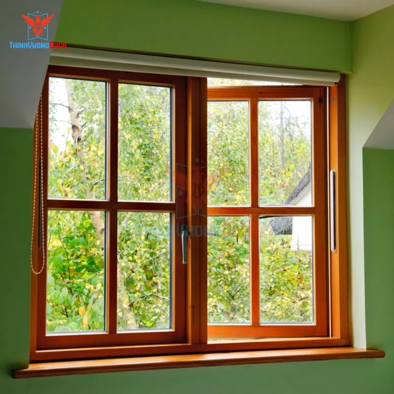 Lưu ý khi thiết kế và lắp đặt cửa sổ gỗ 2 cánh