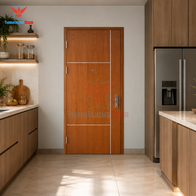 Cửa MDF Veneer P1R5 xoan dao Cửa MDF Veneer P1R5 xoan dao