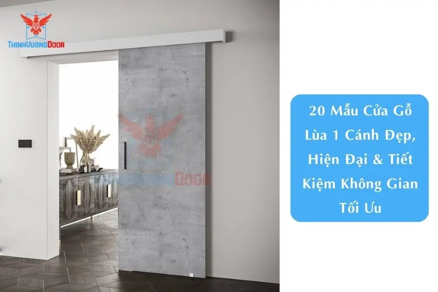 20 Mẫu Cửa Gỗ Lùa 1 Cánh Đẹp, Hiện Đại & Tiết Kiệm Không Gian Tối Ưu