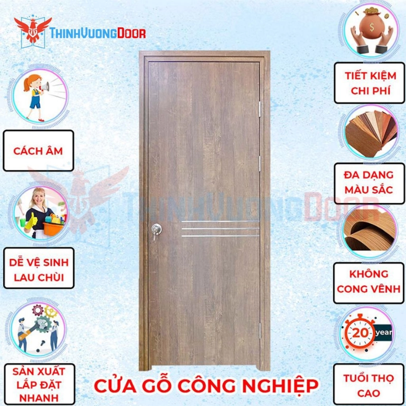 Mổ xẻ cấu tạo cửa gỗ Hàn Quốc MDF PVC 3R tại Thịnh Vượng Door: Thông số kỹ thuật chi tiết