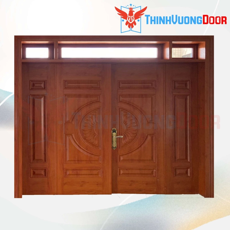 Cửa Thép Vân Gỗ Chống Cháy 4 Cánh 4C038