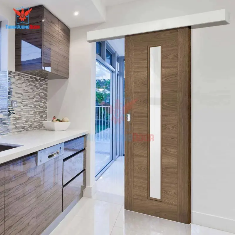 cửa lùa gỗ công nghiệp