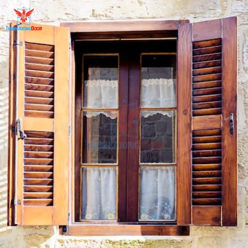 mẫu song cửa sổ gỗ đẹp