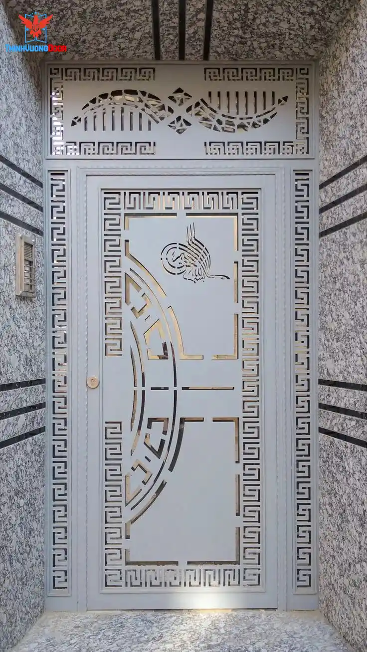 cửa nhựa có hoa văn