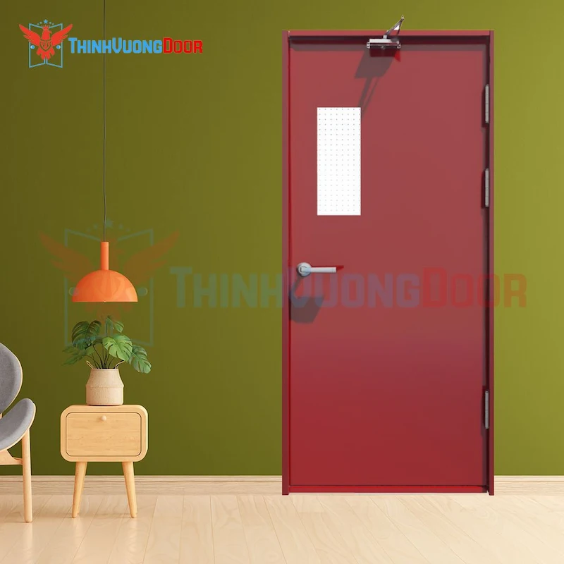 Cửa thép chống cháy P1G1 đỏ