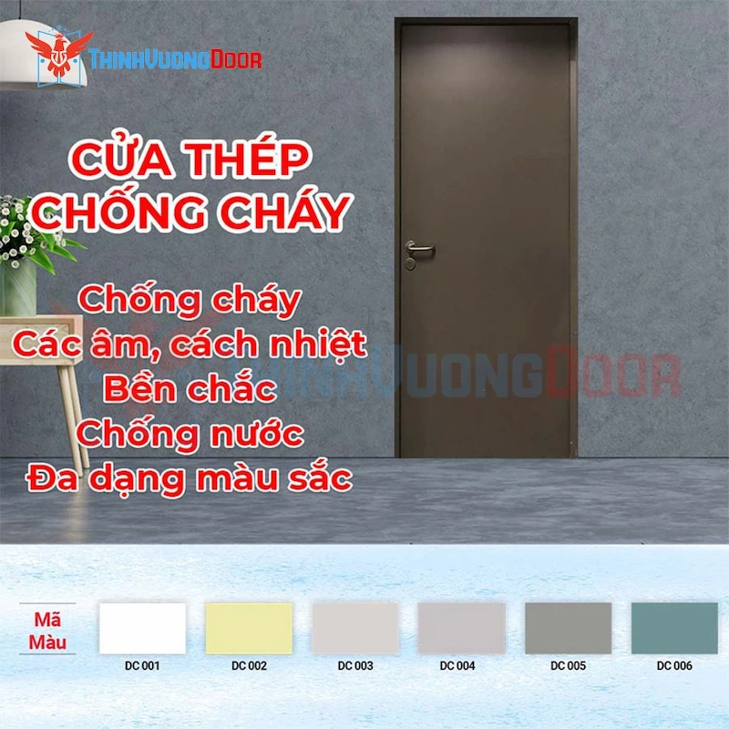Cửa thép chống cháy P1 màu đen