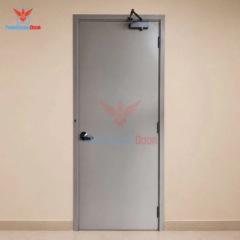 Cửa chống cháy thép P1 xám trắng