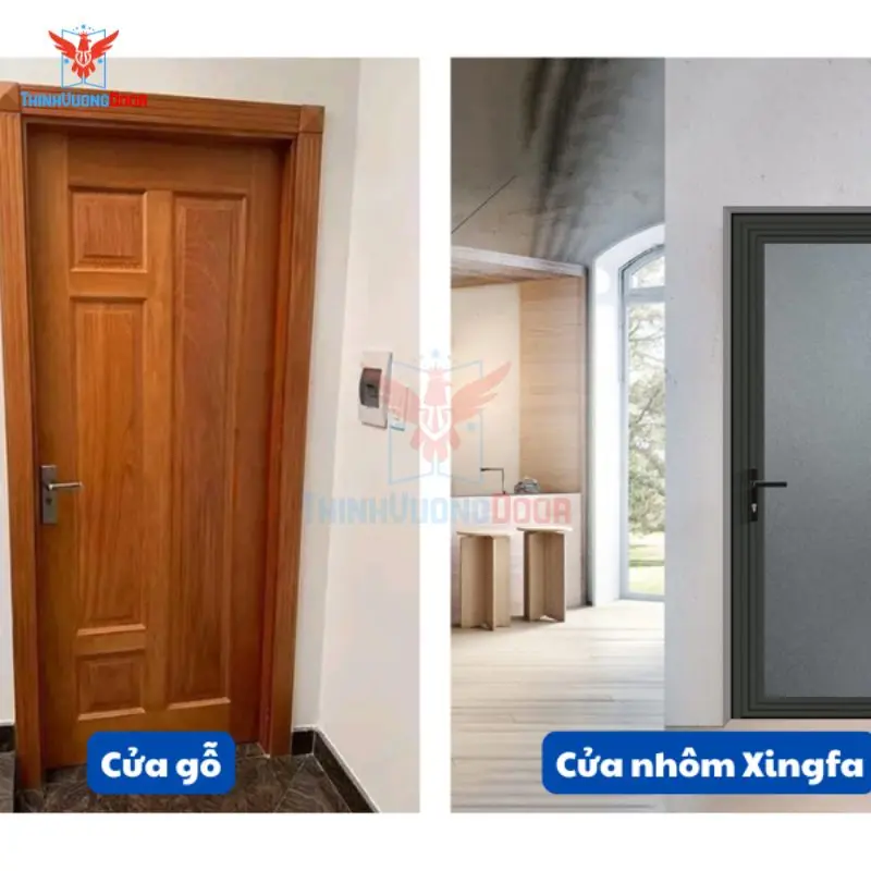  So sánh chi tiết cửa gỗ và cửa nhôm Xingfa theo các tiêu chí quan trọng