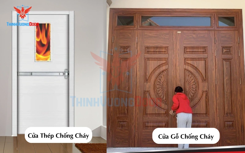 cửa phụ chung cư chống cháy bằng thép hay gỗ