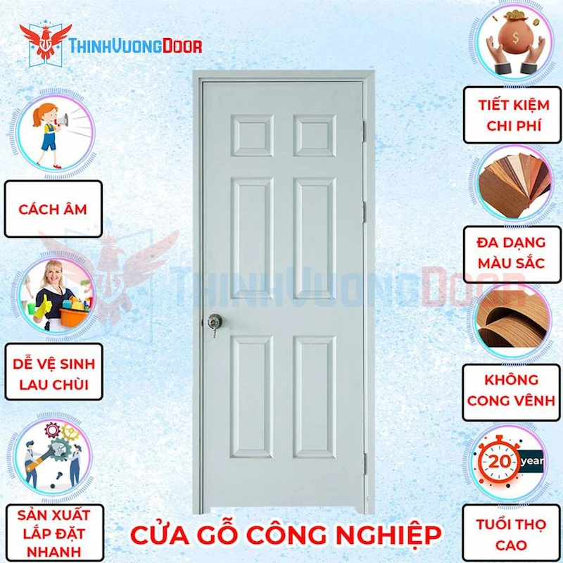 Cửa gỗ công nghiệp HDF​​​​​​​ 17 6A-C1