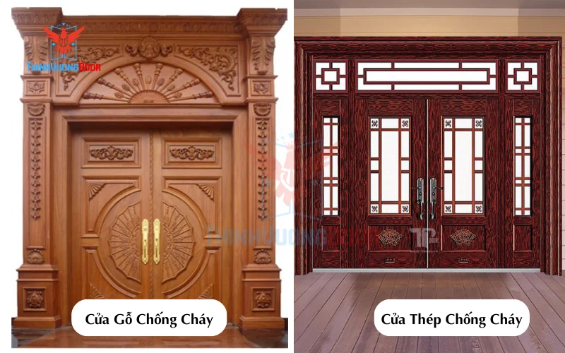 Cửa chính biệt thự chống cháy nên chọn thép hay gỗ