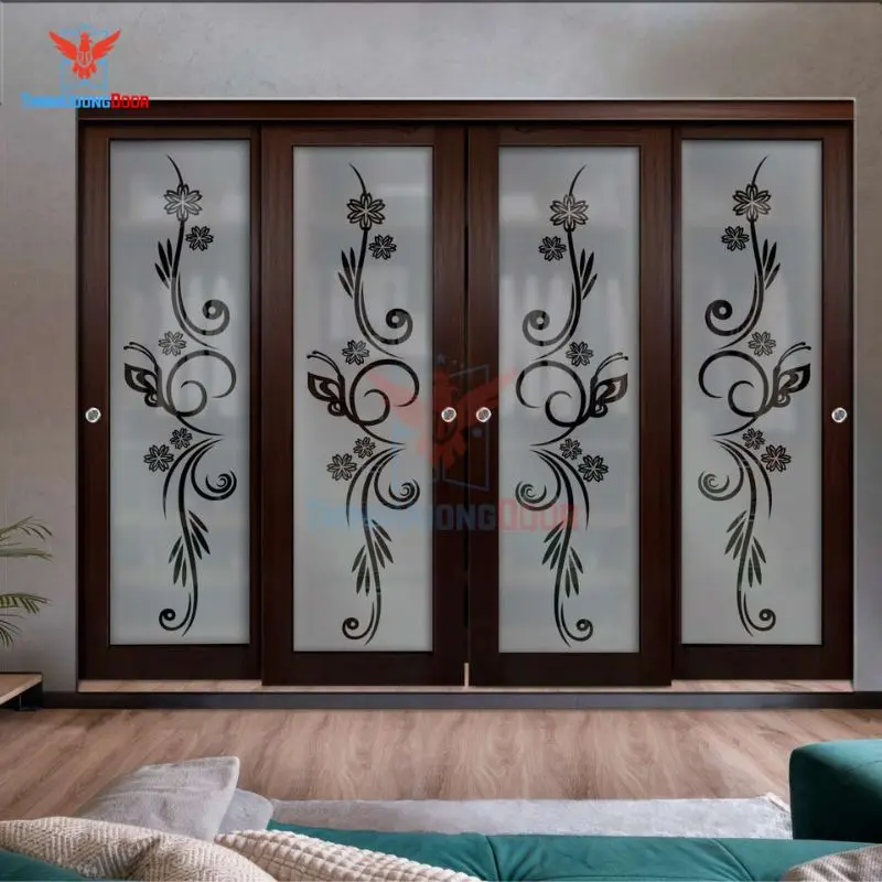 cửa gỗ kết hợp kính