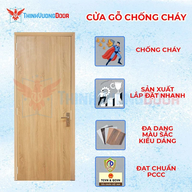 Cửa Gỗ Chống Cháy MDF Laminate