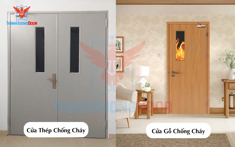 So sánh cửa thép chống cháy và cửa gỗ chống cháy