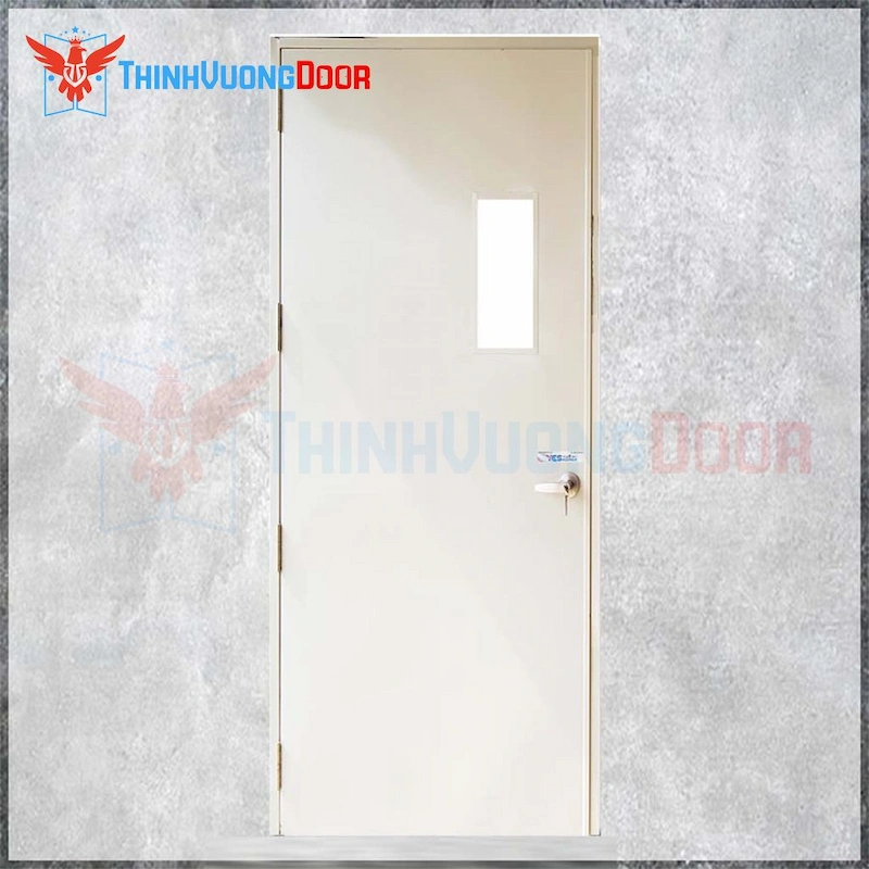 Cửa thép chống cháy P1G1 Trắng Sữa Cửa thép chống cháy P1G1 Trắng Sữa