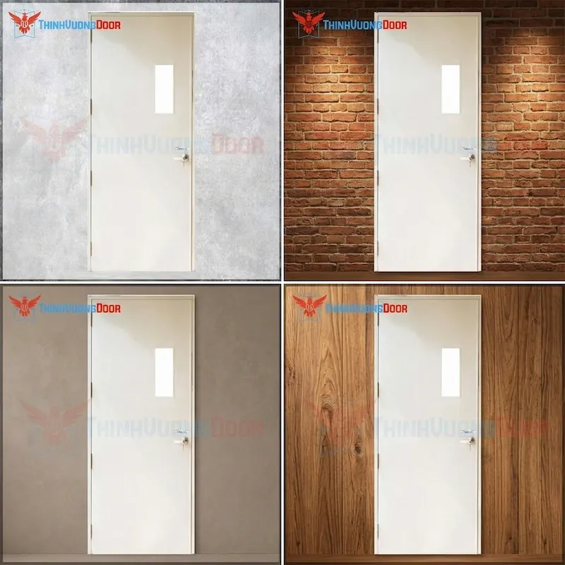 Cửa thép chống cháy P1G1 Trắng Sữa Cửa thép chống cháy P1G1 Trắng Sữa