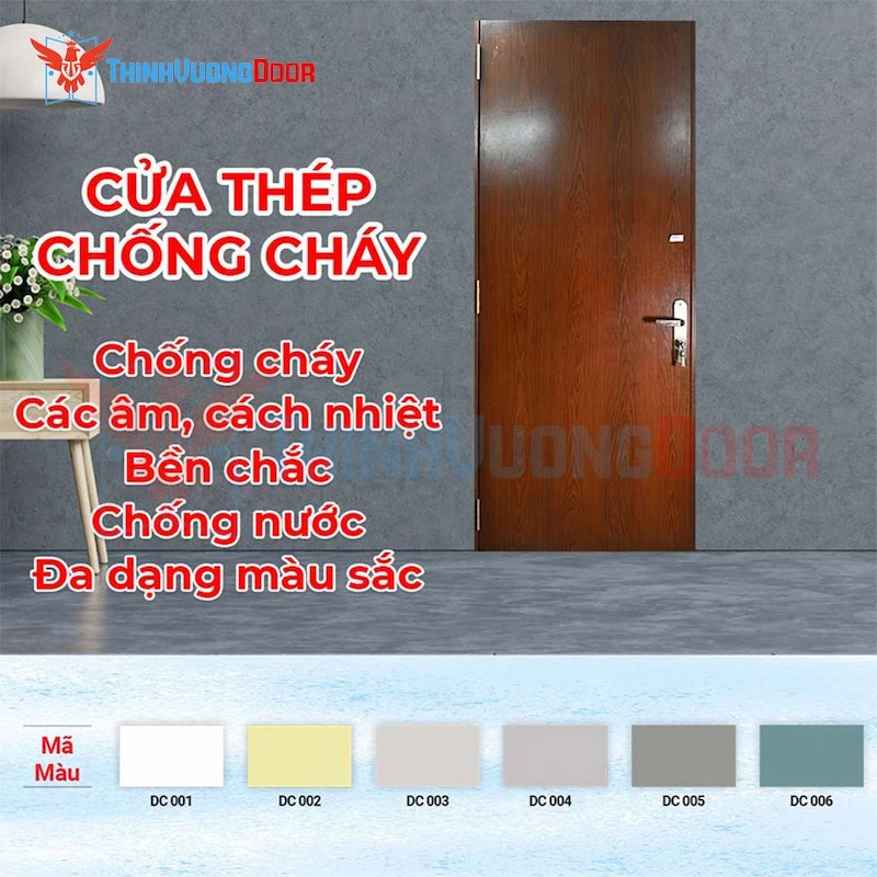 Cửa thép chống cháy P1 Vân gỗ 3 Cửa thép chống cháy P1 Vân gỗ 3