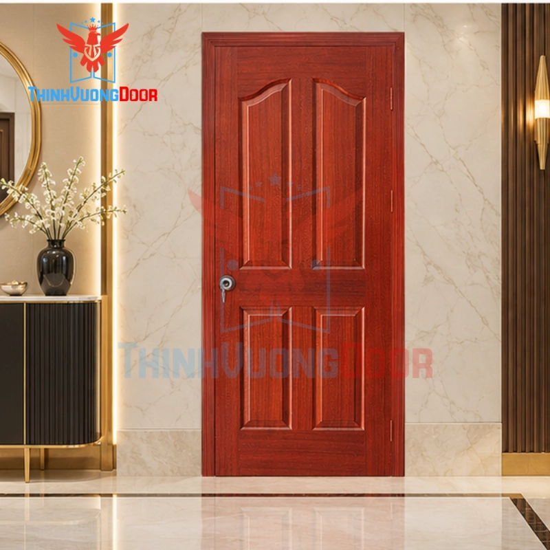 Ứng dụng thực tế của mẫu cửa gỗ HDF Veneer cao cấp 4A Cam Xe