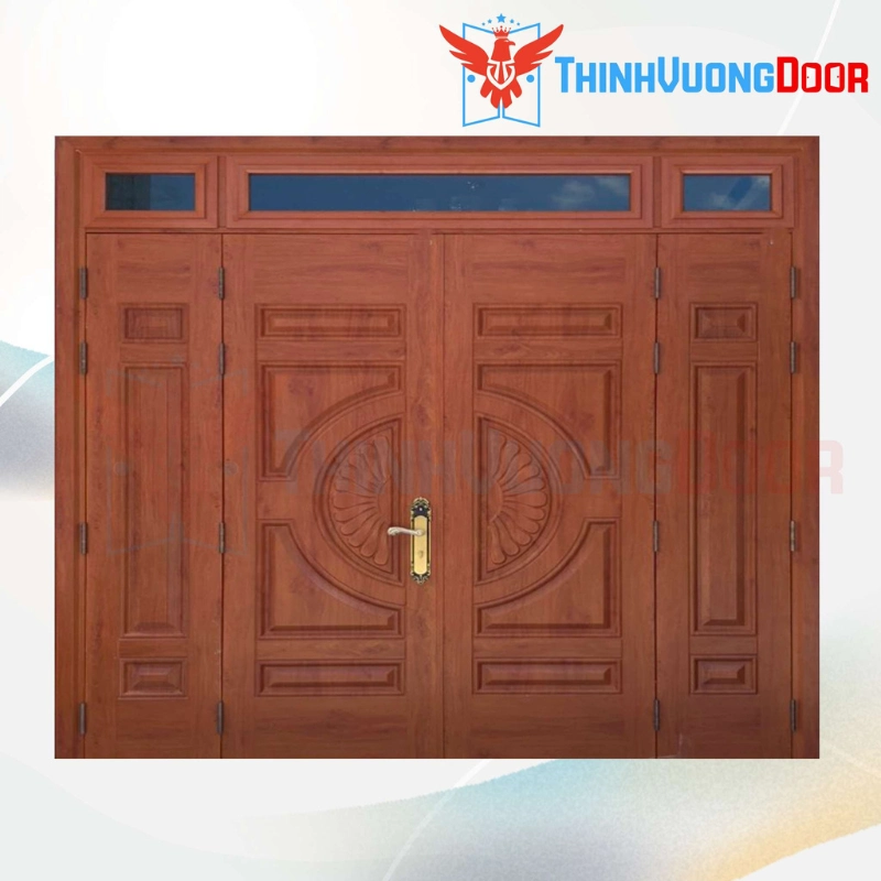 Cửa Thép Vân Gỗ Chống Cháy 4 Cánh 4C039