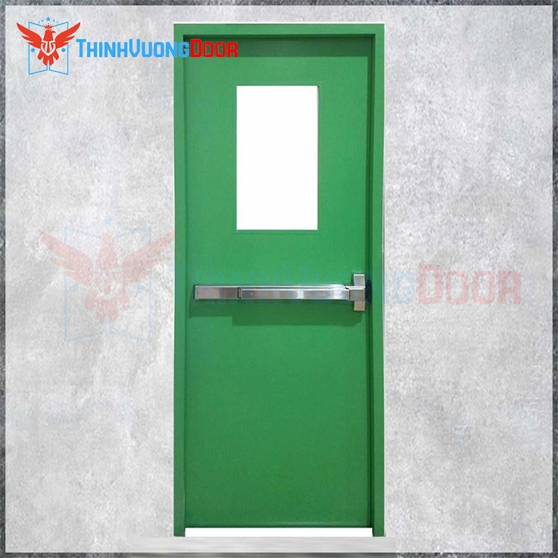 Cửa thép chống cháy P1G1 thanh thoát hiểm có khóa