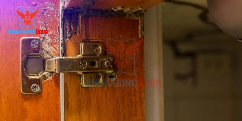 Dấu hiệu nhận biết cửa gỗ bị mối mọt tấn công