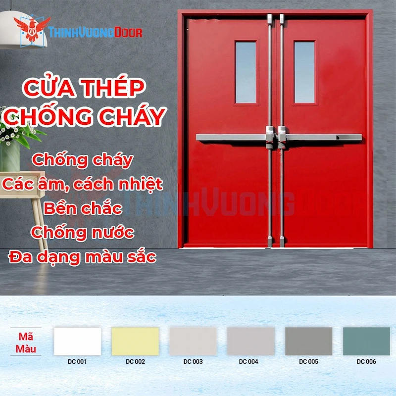 Cửa thép chống cháy 2P1R2G2