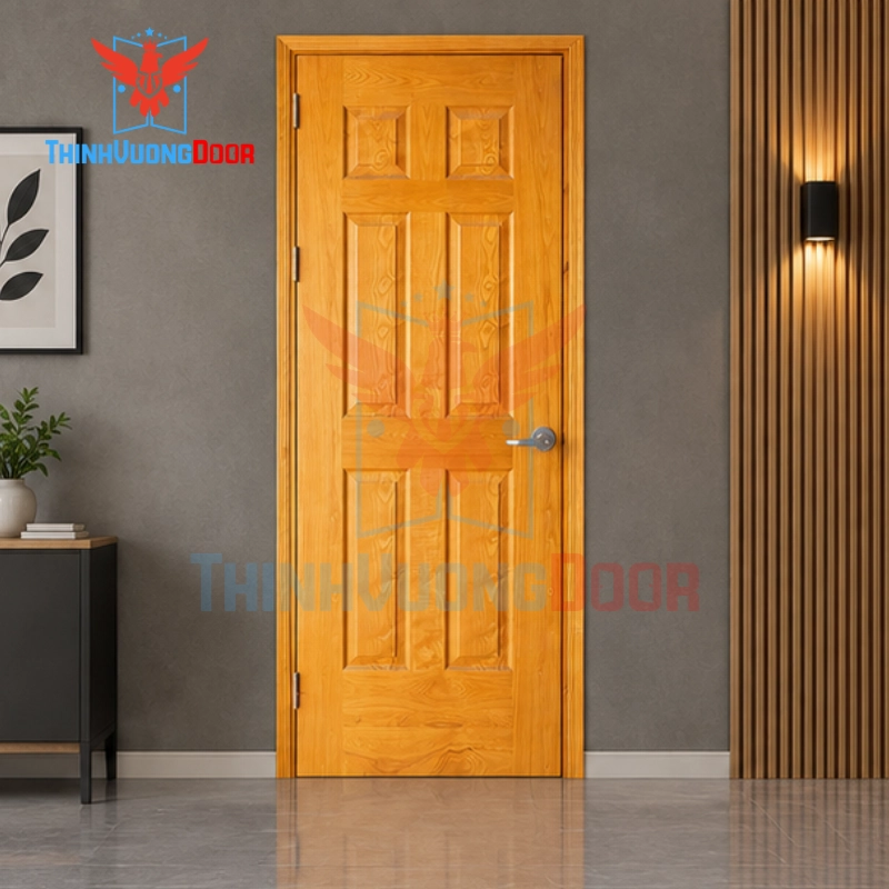 Ứng dụng thực tế của cửa gỗ HDF Veneer cao cấp 6A Ash trong thiết kế nội thất