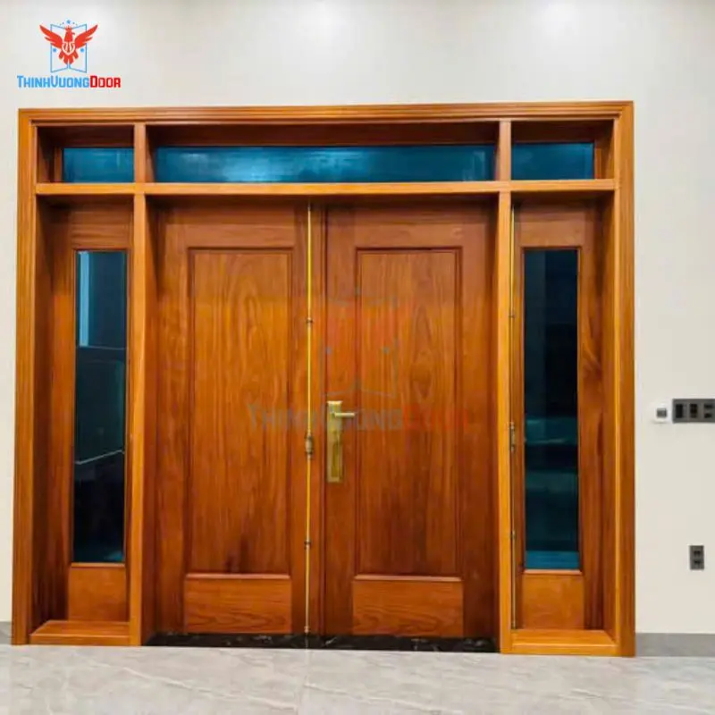 mẫu cửa gỗ lim 4 cánh