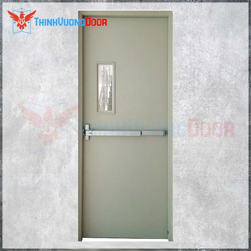 Cửa thép chống cháy P1G1 thanh thoát hiểm đơn