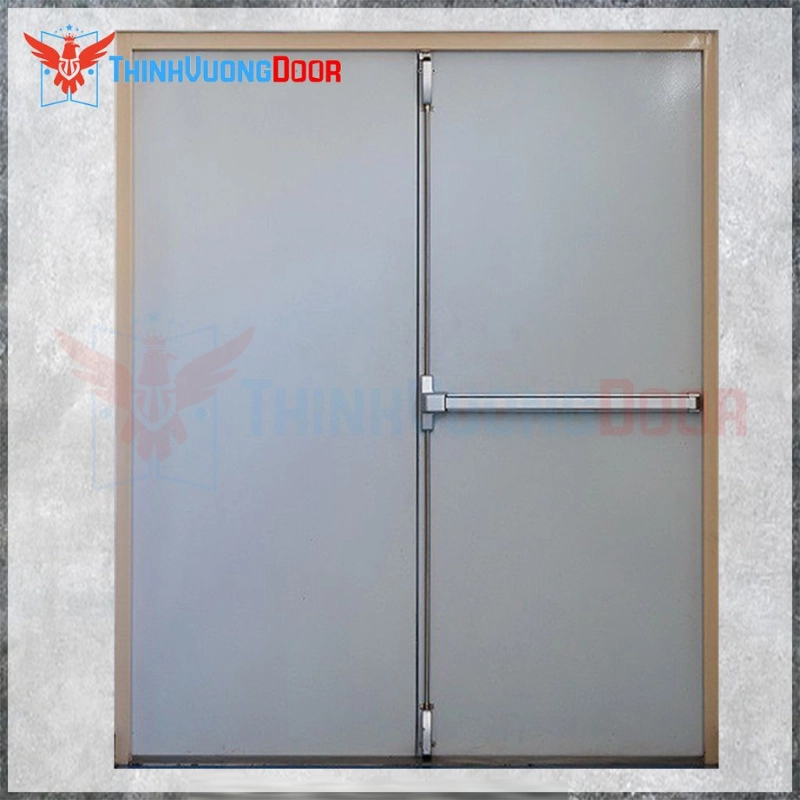 Cửa thép chống cháy 2P thanh thoát hiểm đôi
