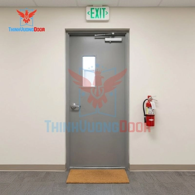 Cửa P1G1 xám tay đẩy hơi Cửa P1G1 xám tay đẩy hơi