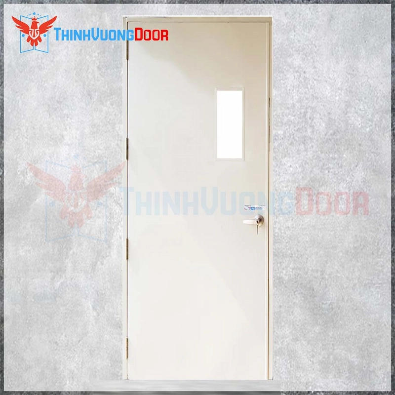 Cửa thép chống cháy P1G1 Trắng Sữa