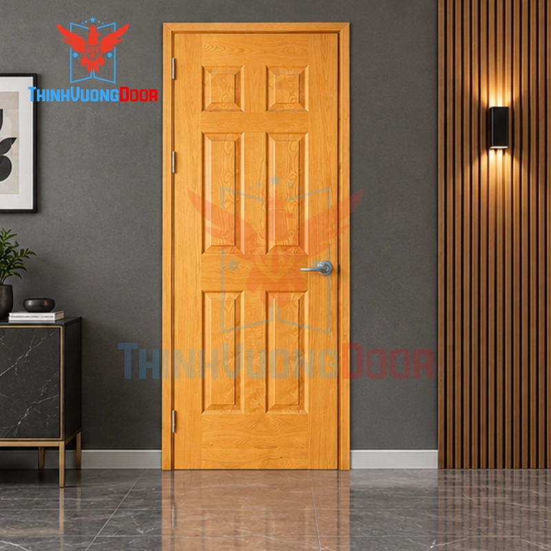 Vì sao cửa gỗ HDF Veneer 6A-Soi-1 chống co ngót và không xệ cánh