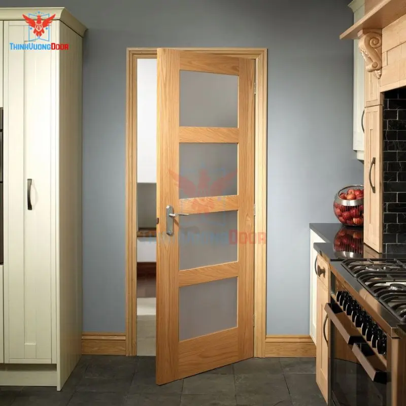 cửa gỗ kết hợp kính