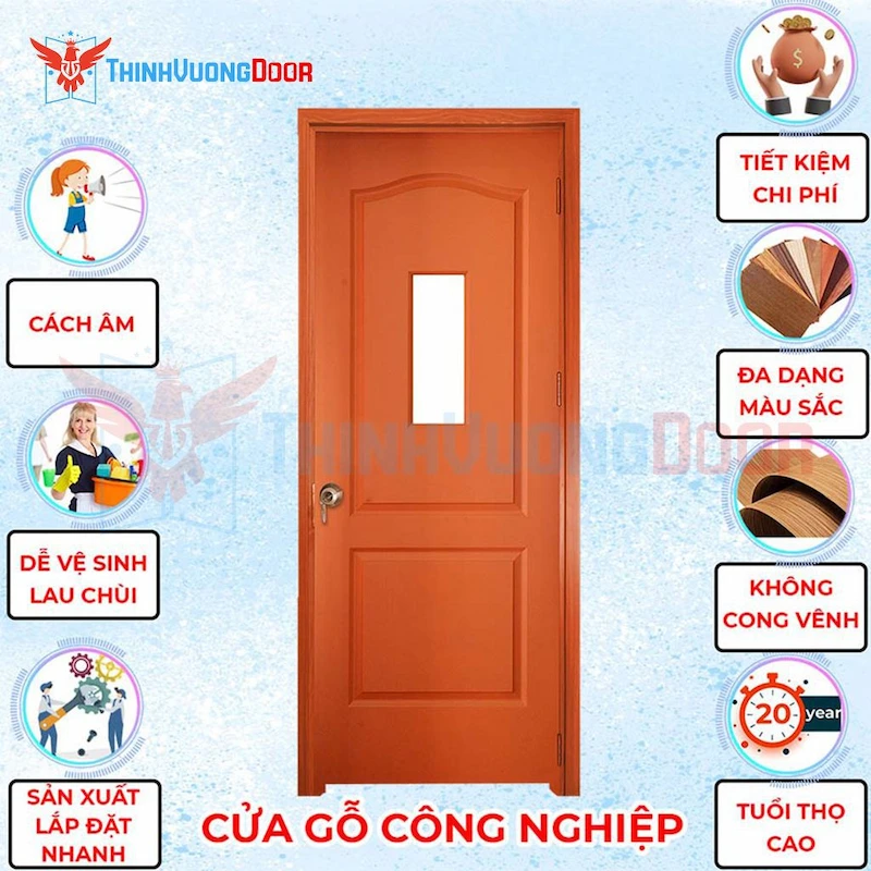 Cửa gỗ công nghiệp HDF 2G1-C9