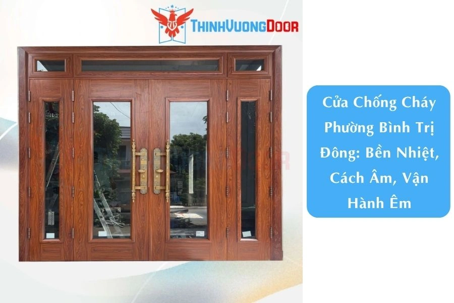 Cửa Chống Cháy Phường Bình Trị Đông: Bền Nhiệt, Cách Âm, Vận Hành Êm
