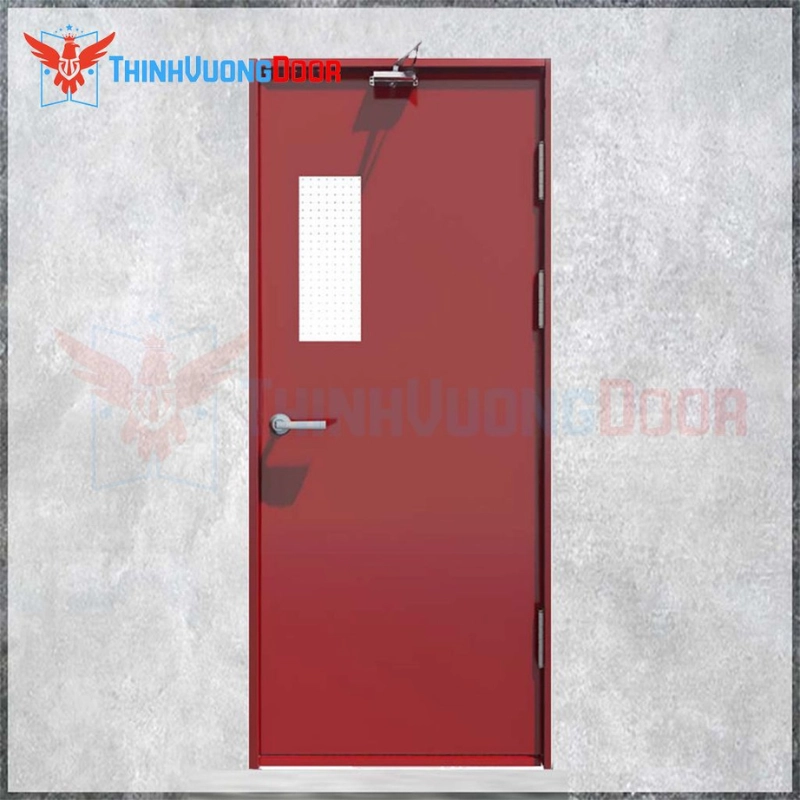 Cửa thép chống cháy P1G1 màu đỏ