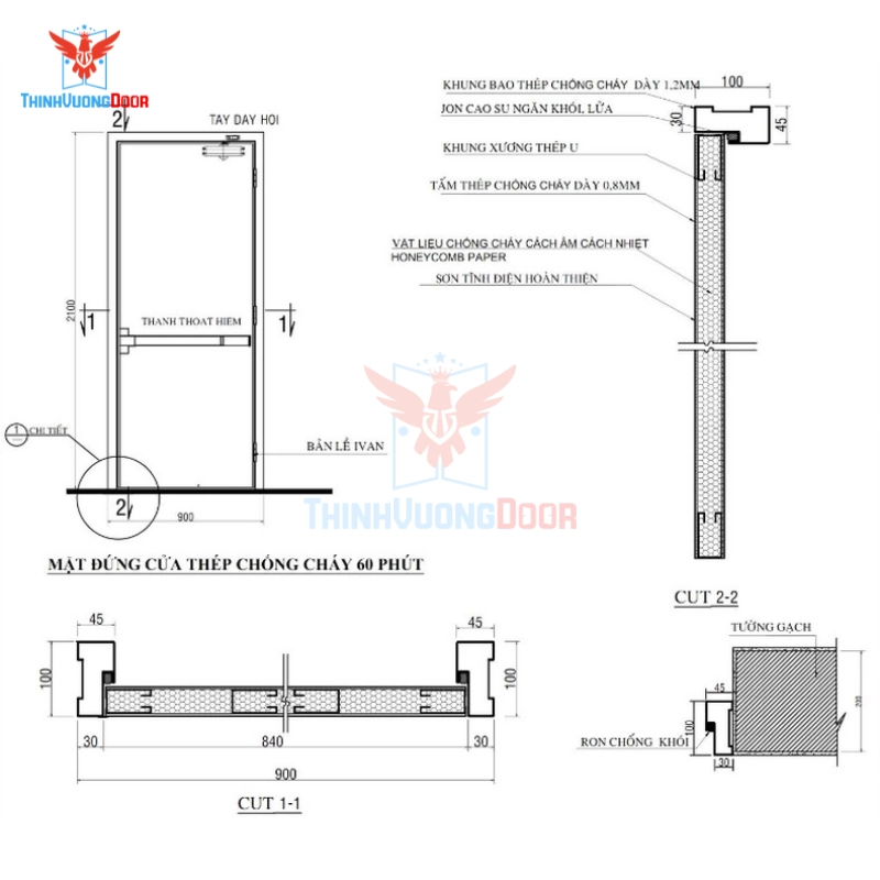 bản vẽ cửa chống cháy