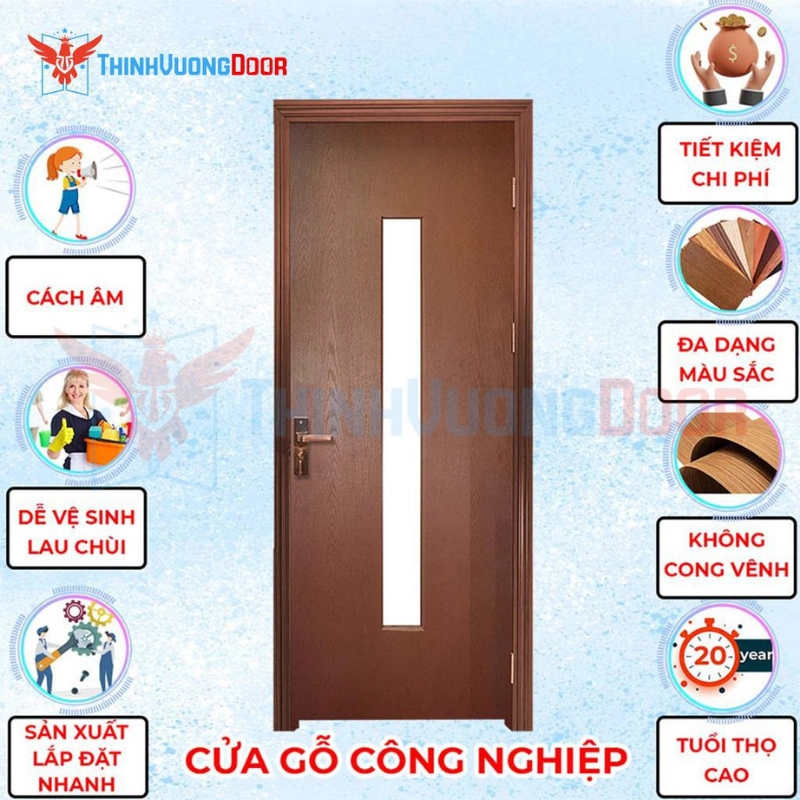 Mổ xẻ thông số cấu tạo cửa gỗ HDF G-C11: Lớp lõi và bề mặt quyết định độ bền