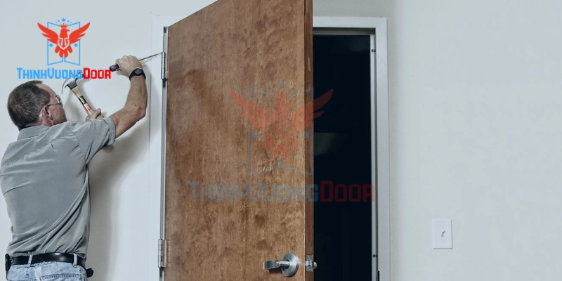 Quy trình lắp đặt cửa gỗ tiêu chuẩn