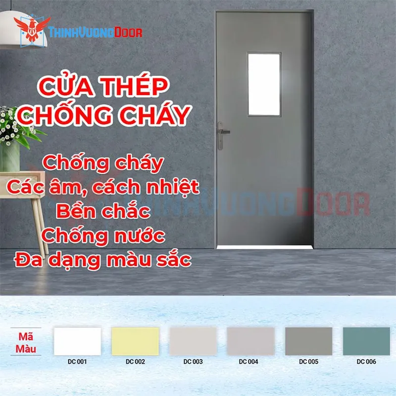Cửa thép chống cháy P1G1 khóa tay gạt Cửa thép chống cháy P1G1 khóa tay gạt