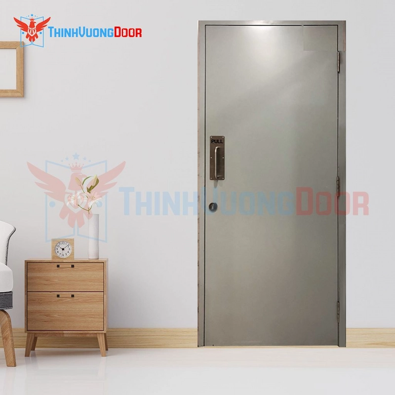 Cửa thép chống cháy P1 xám 1 Cửa thép chống cháy P1 xám 1