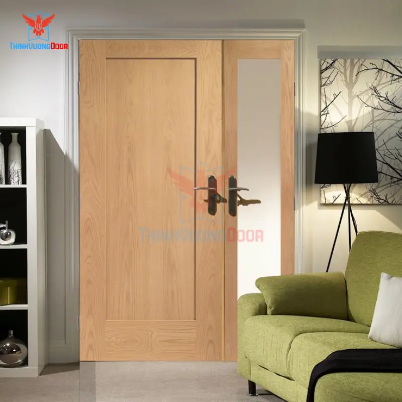 mẫu cửa gỗ 2 cánh lệch