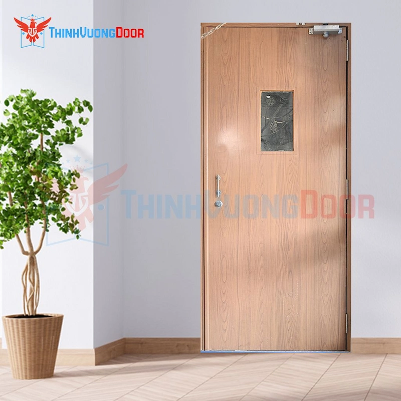 Cửa thép chống cháy P1 Vân gỗ P1