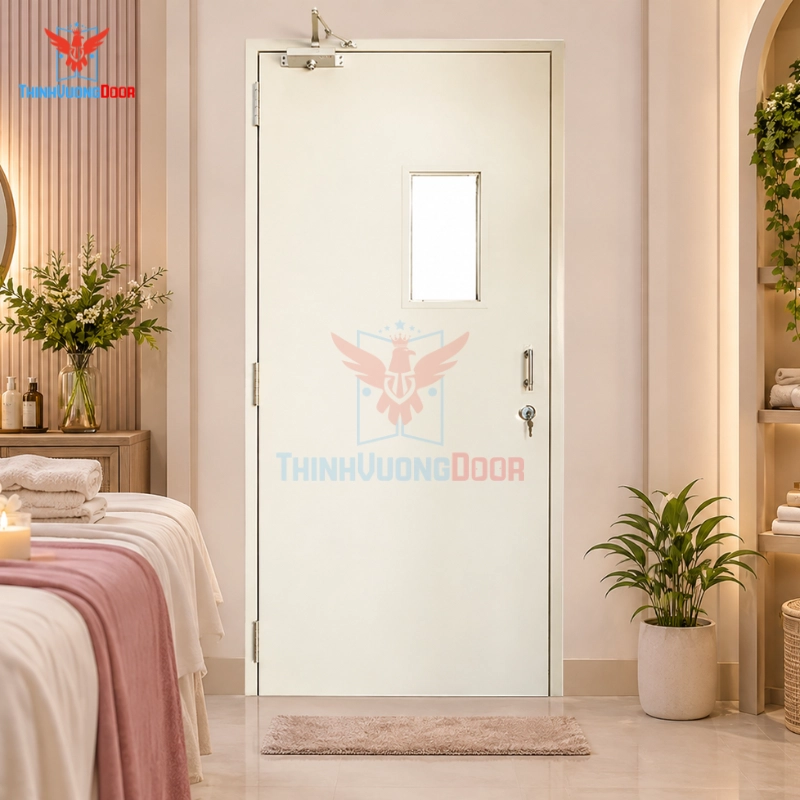 Cửa chống cháy thép P1G1 có kính Cửa chống cháy thép P1G1 có kính