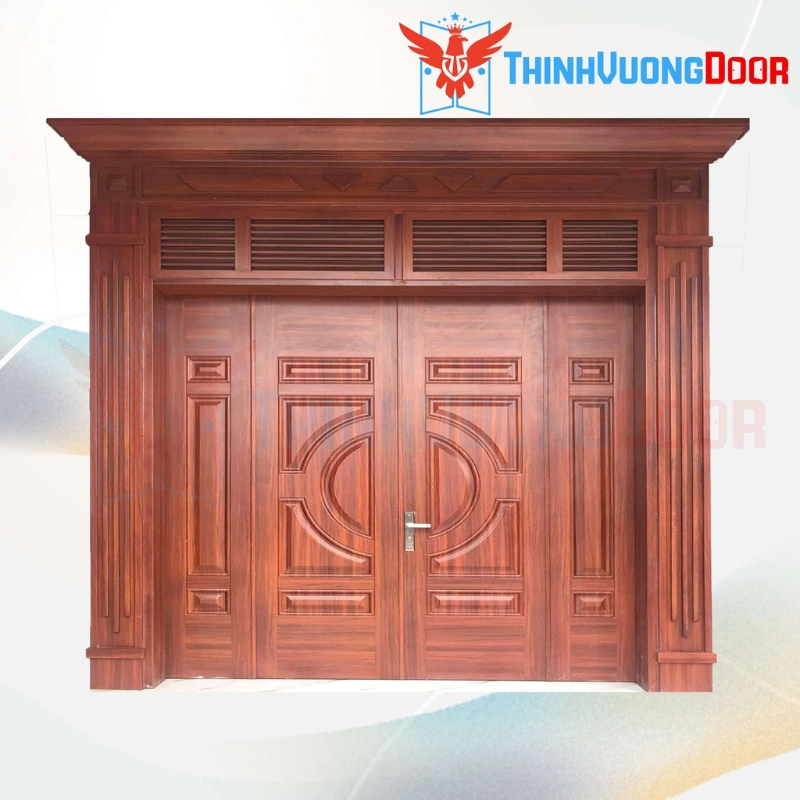 Cửa Thép Vân Gỗ Chống Cháy 4 Cánh 4C027